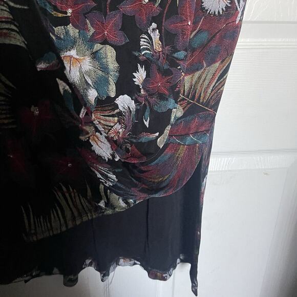 Vintage Y2K Slinky Stretch Whimsigoth Midi Dress Size 6 Fairy Grunge USA - Picture 4 of 5